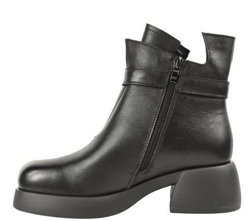 Ghete casual, dama, FRANCO GERARDO, 23273 negru, piele naturala