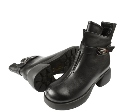 Ghete casual, dama, FRANCO GERARDO, 23273 negru, piele naturala