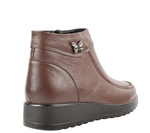 Ghete casual, dama, FORMAZIONE, 3727 maro, piele naturala