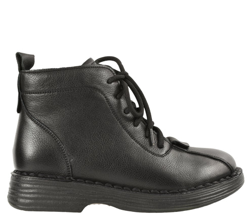 Ghete casual, dama, FORMAZIONE, 3760 negru, piele naturala