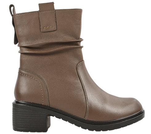 Ghete casual, dama FORMAZIONE, 80235 maro, piele naturala, cu toc