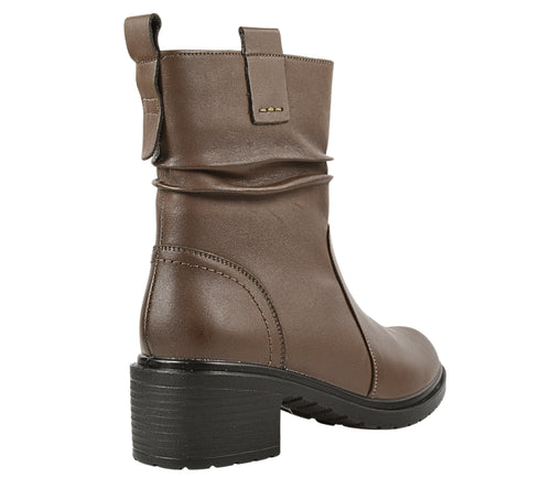 Ghete casual, dama FORMAZIONE, 80235 maro, piele naturala, cu toc