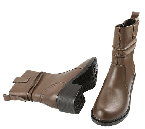 Ghete casual, dama FORMAZIONE, 80235 maro, piele naturala, cu toc