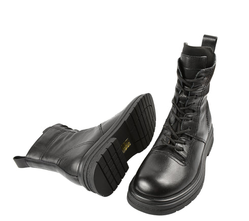 Ghete casual, dama, FORMAZIONE, 20291 negru, piele naturala