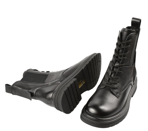 Ghete casual, dama, FORMAZIONE, 20292 negru, piele naturala