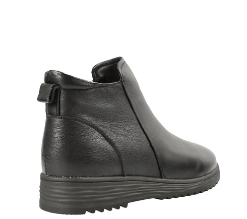 Ghete casual, dama, GALLOP, 3901, negru, piele naturala