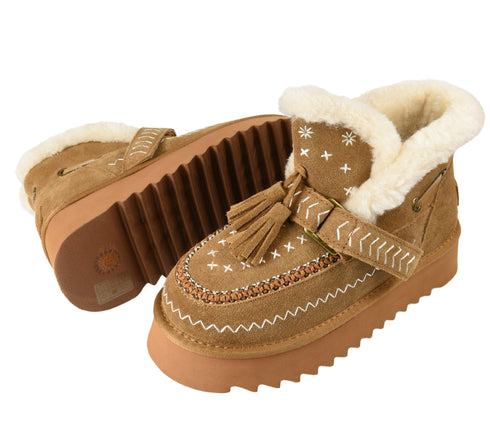 Ghete sport, dama, ANNA VIOTTI, D113-4, maro, piele intoarsa