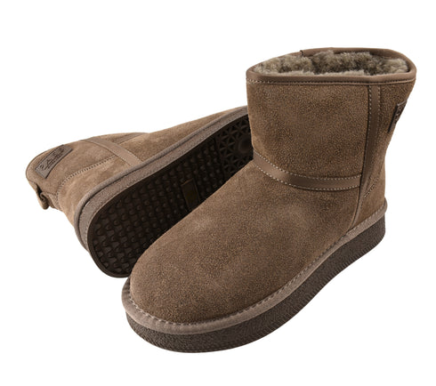 Ghete sport, dama, PASS COLLECTION, M470022C, maro, piele intoarsa