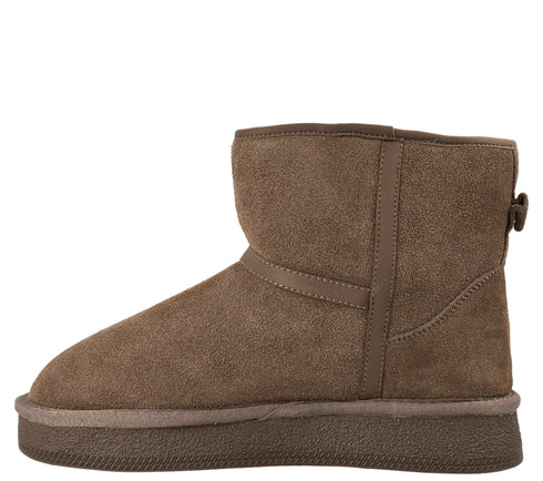 Ghete sport, dama, PASS COLLECTION, M470022C, maro, piele intoarsa