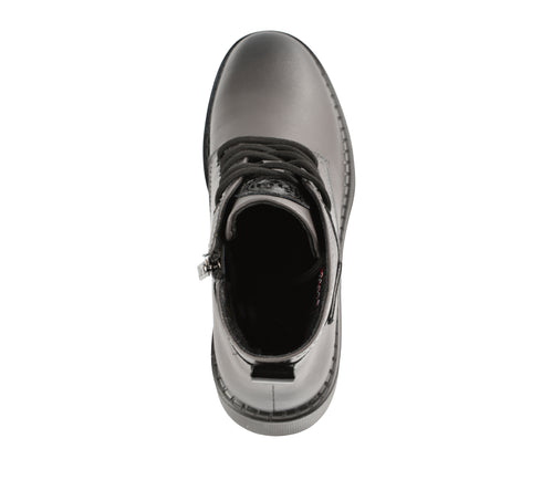 Ghete casual, dama, PASS COLLECTION, M550026B gri, piele naturala