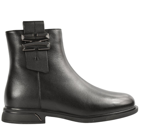 Ghete casual, dama, KARISMA, DL70014A negru, piele naturala