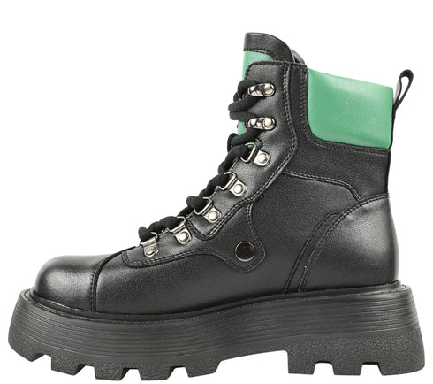 Bocanci casual, dama, FORMAZIONE, 62299 negru, piele naturala