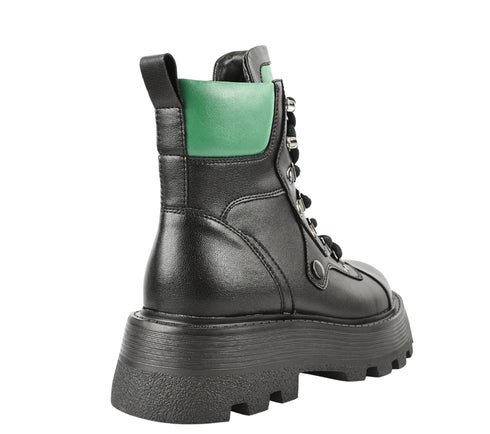 Bocanci casual, dama, FORMAZIONE, 62299 negru, piele naturala