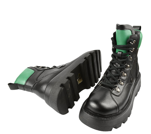 Bocanci casual, dama, FORMAZIONE, 62299 negru, piele naturala