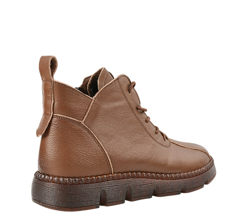 Ghete casual, dama, FORMAZIONE, 5512 maro, piele naturala