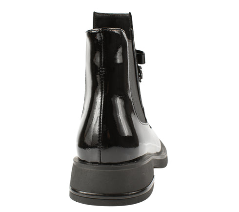 Ghete elegante, dama, EPICA, K350007 negru, piele lacuita, cu toc