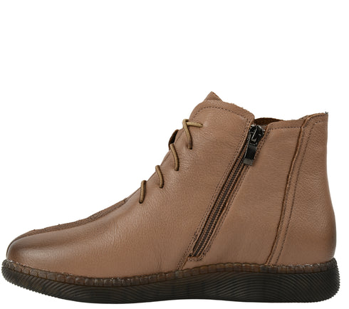 Ghete casual, dama, FORMAZIONE, 9580, bej, piele naturala