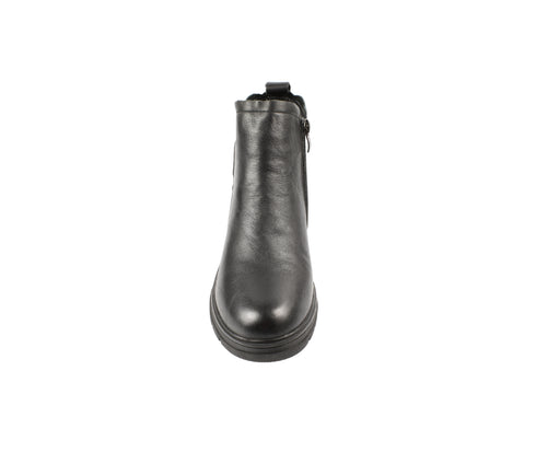 Ghete casual, dama, GALLOP, 58010-1, negru, piele naturala