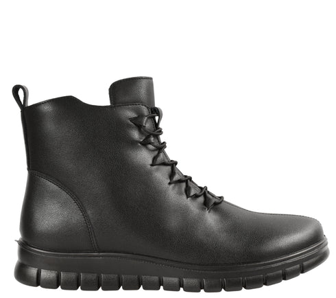 Ghete elegante, dama, PASS COLLECTION, M570011D negru, piele naturala