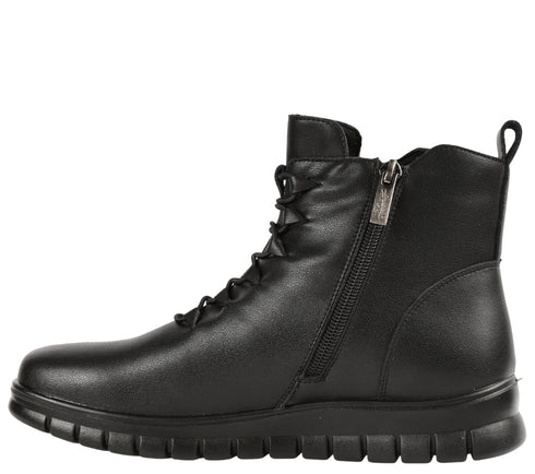 Ghete elegante, dama, PASS COLLECTION, M570011D negru, piele naturala