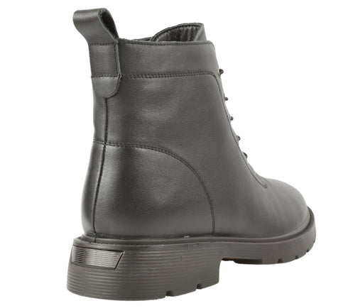 Ghete casual, dama, PASS COLLECTION, X450010A negru, piele naturala