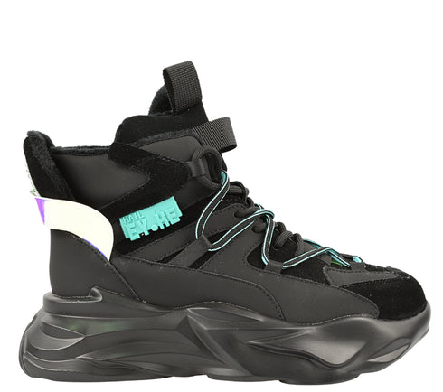 Ghete casual, dama, FORMAZIONE, 5057 negru, piele naturala