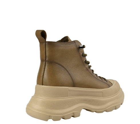 Ghete sport, dama, FRANCO GERARDO, 66081 kaki, piele naturala