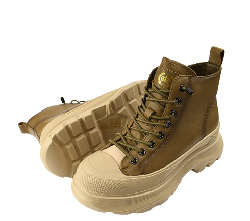 Ghete sport, dama, FRANCO GERARDO, 66081 kaki, piele naturala