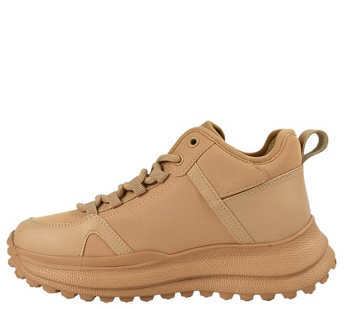 Ghete casual, dama, FRANCO GERARDO 6682-2, nude, piele naturala