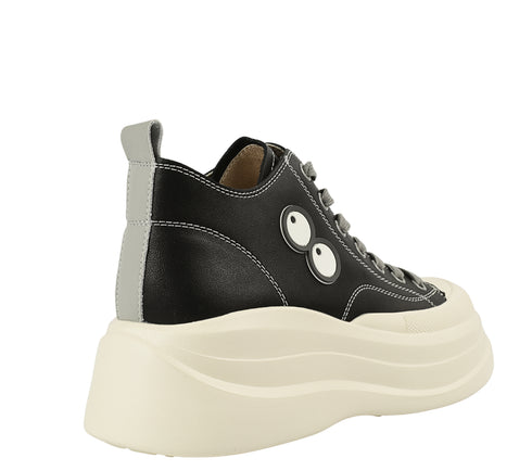 Pantofi sport, dama, FRANCO GERARDO, KM 3817 negru, piele naturala