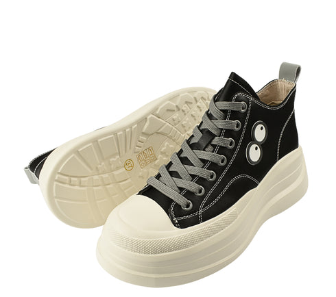 Pantofi sport, dama, FRANCO GERARDO, KM 3817 negru, piele naturala