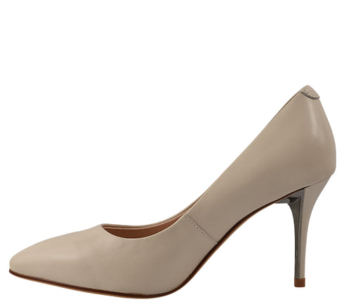 Pantofi eleganti, dama, EPICA, JI80023A crem, piele naturala, toc