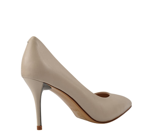 Pantofi eleganti, dama, EPICA, JI80023A crem, piele naturala, toc