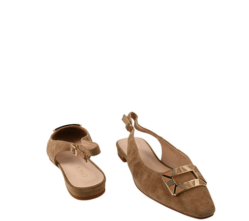 Sandale elegante, dama, EPICA, K380010A bej, piele intoarsa, toc