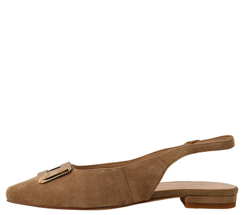 Sandale elegante, dama, EPICA, K380010A bej, piele intoarsa, toc