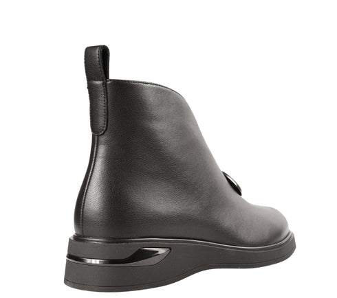 Ghete elegante, dama, KARISMA, JY70002B negru, piele naturala