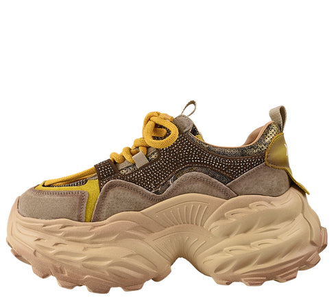 Pantofi sport, dama, GRYXX, LY80018A bej, piele nabuc