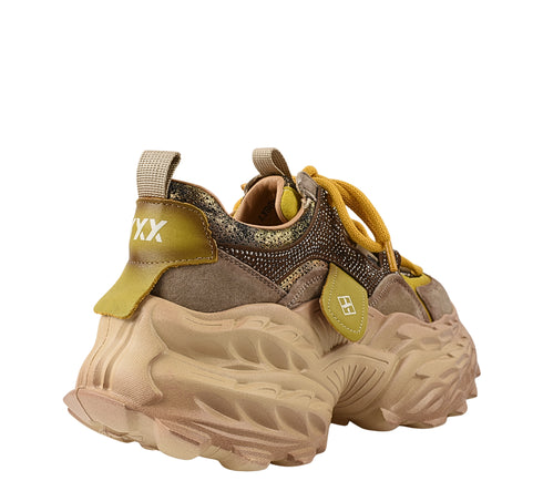 Pantofi sport, dama, GRYXX, LY80018A bej, piele nabuc