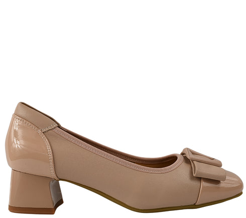 Pantofi eleganti, dama, PASS COLLECTION, M480010C roz, piele naturala, toc