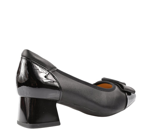 Pantofi eleganti, dama, PASS COLLECTION, M480010A negru, piele naturala, toc