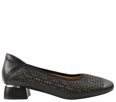 Pantofi eleganti, dama, PASS COLLECTION, M480017A negru, piele naturala, toc