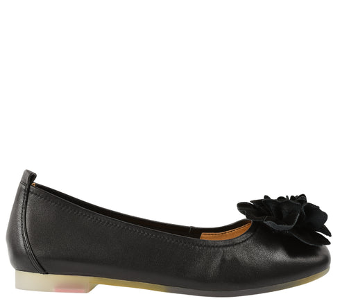 Balerini casual, dama, PASS COLLECTION, M480006A negru, piele naturala, toc