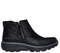 Ghete sport, dama, SKECHERS EASY GOING - INTO FALL 168031-BLK negru, piele ecologica