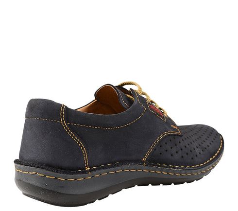 Pantofi casual, barbati, OTTER NATURLICH KOMFORT QUALITAT, 9554 bleumarin, piele nabuc