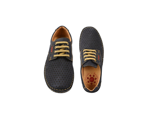 Pantofi casual, barbati, OTTER NATURLICH KOMFORT QUALITAT, 9554 bleumarin, piele nabuc