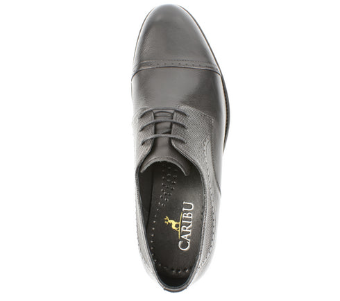 Pantofi eleganti, barbati, CARIBU by OTTER, 3MA0060 negru, piele naturala