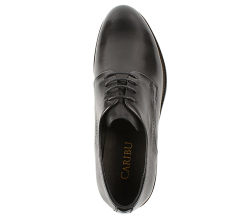 Pantofi eleganti, barbati, CARIBU by OTTER, KD2-206161A negru, piele naturala