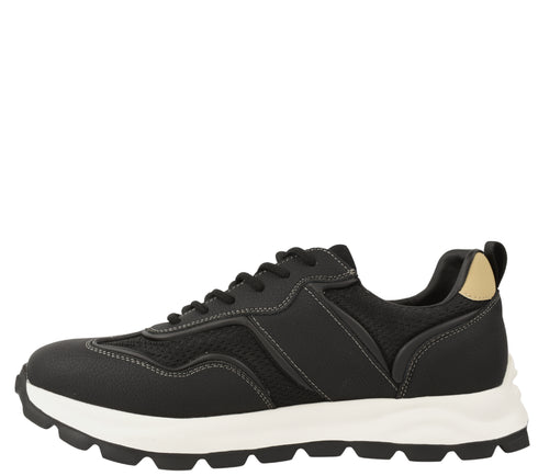 Pantofi sport, barbati, FRANCO GERARDO, H5133 negru, piele naturala