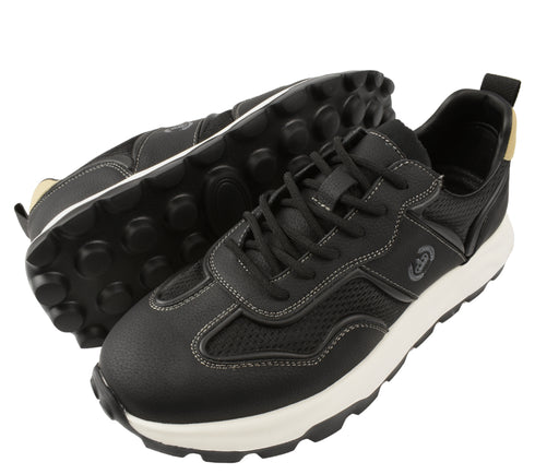 Pantofi sport, barbati, FRANCO GERARDO, H5133 negru, piele naturala