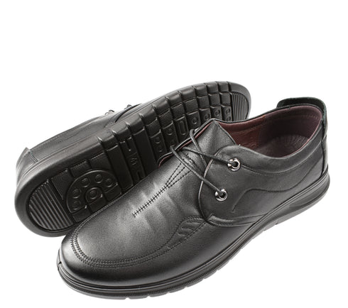 Pantofi casual, barbati, MELS, 808113 negru, piele naturala